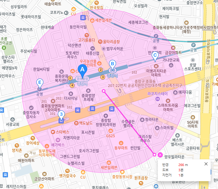중랑역 월주차 도보 5분 주차장을 소개합니다.