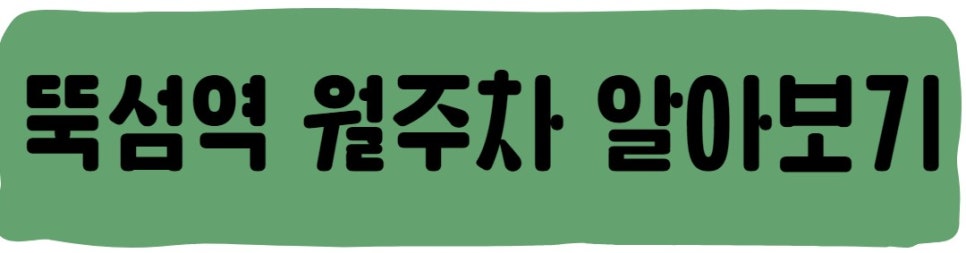 뚝섬역 월주차 정보공유드려요!