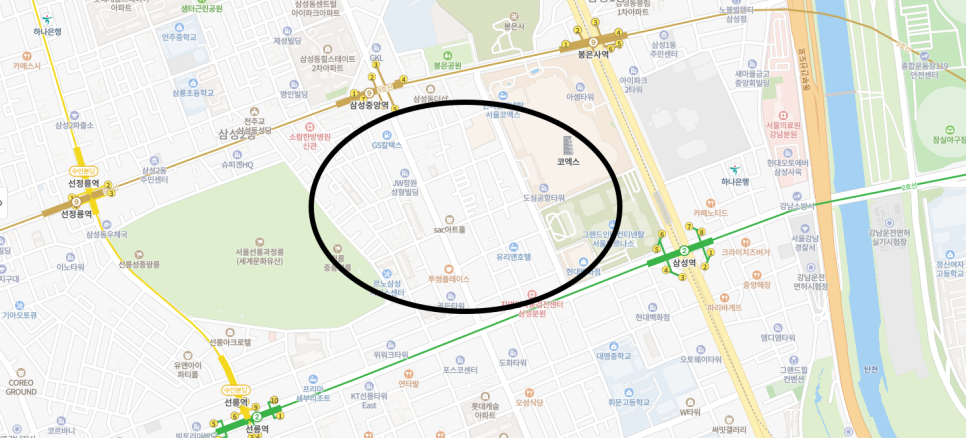 삼성역 월주차, 자리 공유는 주만사로