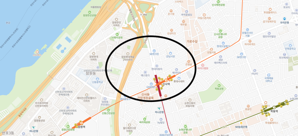 신사 월주차, 주만사를 이용하세요