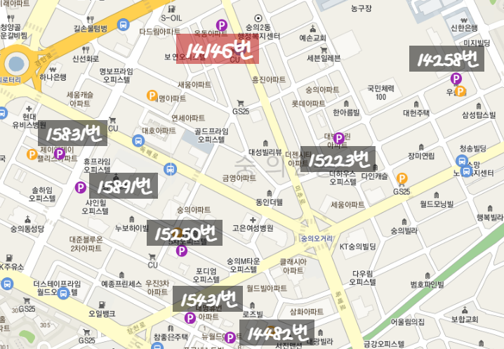인천 미추홀구 월주차ㅣ숭의1,3동, 숭의2동, 숭의4동 월주차