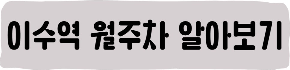이수역 월주차ㅣ이수역도 주만사에서!