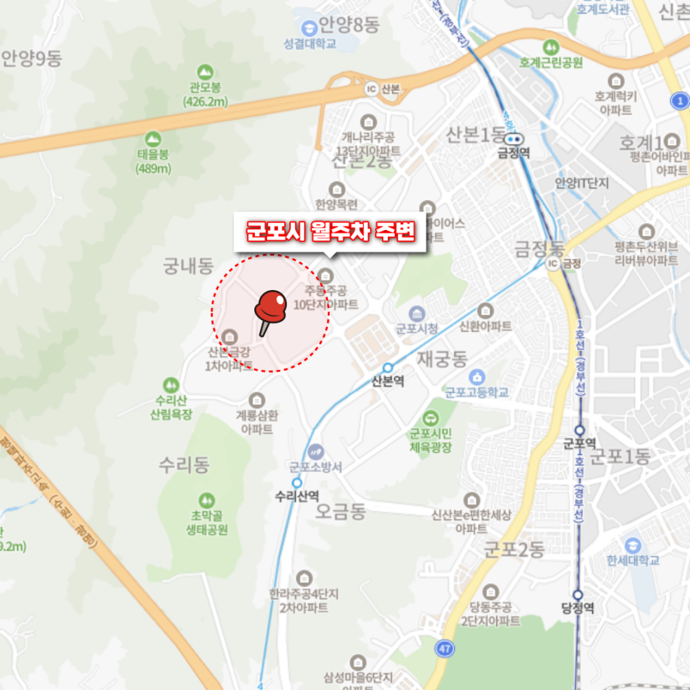경기도 월주차 | 가능한 2곳 군포/하남 주차장 정보