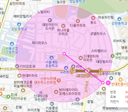 신대방삼거리역 월주차│동작구 대방동│심대방삼거리역 4번 출구 도보 6분 이내