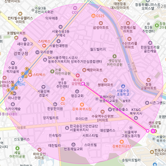 번동 공영주차장│강북구 번동│수송중학교, 수유역 인근 │월 7만원