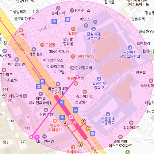 송파역 월주차│잠실여고, 일신여상 인근│송파역 도보 2분 │월 14만 원대