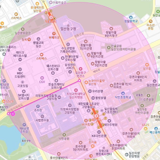 장항동 월주차│뉴코아아울렛, 마두역 도보 5분 이내│월 9만 원
