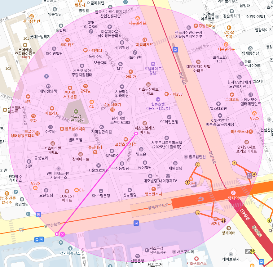 양재역 월주차 [서울시 서초구 서초동] 인근에서 가장 빠른 주차장 구하기