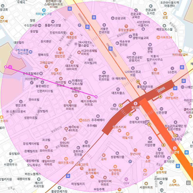 불광역 월주차는 주만사로