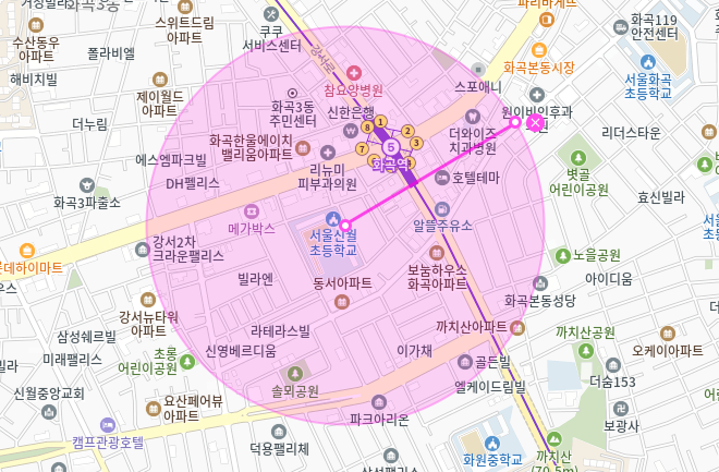 화곡역 월주차_화곡역, 신월 초등학교 근처 단일 주차장