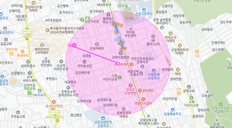 미아역 월주차_미아역 1분 거리 단일 주차장