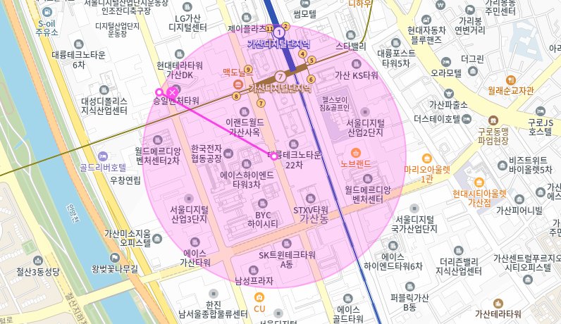 가산동 월주차_가산디지털단지역, 롯데 팩토리아울렛 인근 주차장