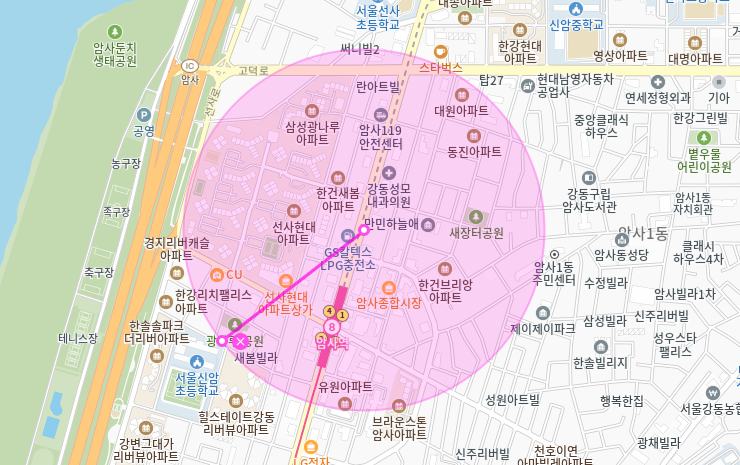 암사동 월주차_암사역, 신암 초등학교 인근 주차장