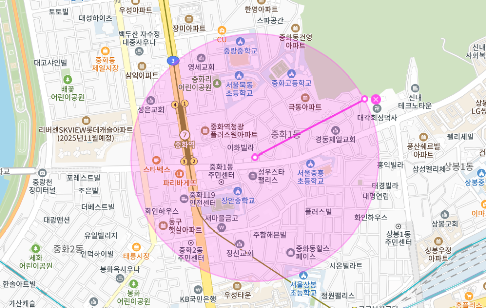 중화동 월주차 _ 중화요리가 먹고 싶어지는 중화역 2번 출구에서 매우 가까운 월주차장