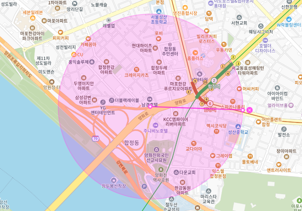 합정동 월주차 합정역 8번 출구 인근 기계식 주차장