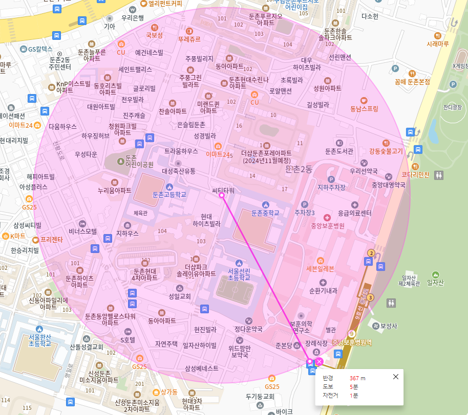 둔촌동 월주차, 중앙보훈병원역 근처 주차장