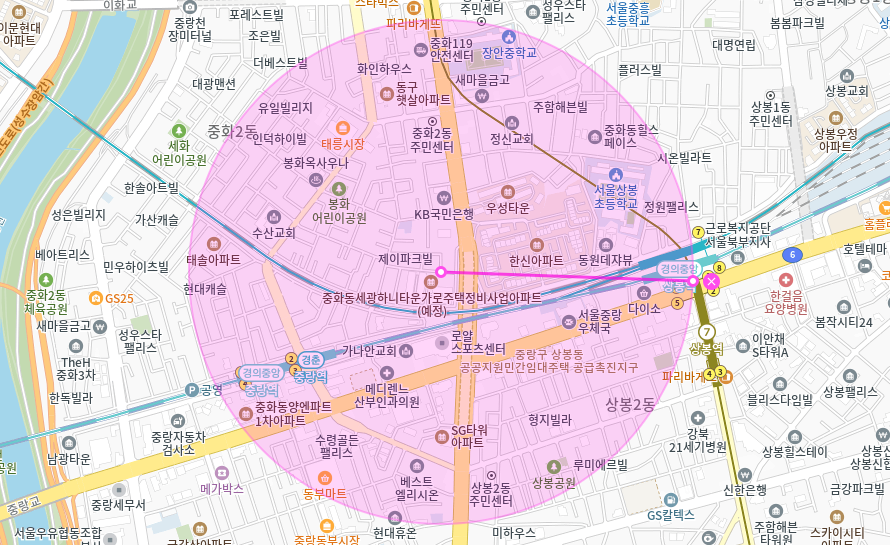 중화동 월주차_ 중랑역과 중화역 인근에 위치한 월주차장