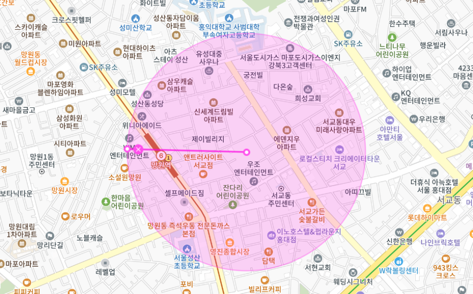 서교동 월주차 _ 망원역 1번 출구와 가까운 자주식 단일 주차장!