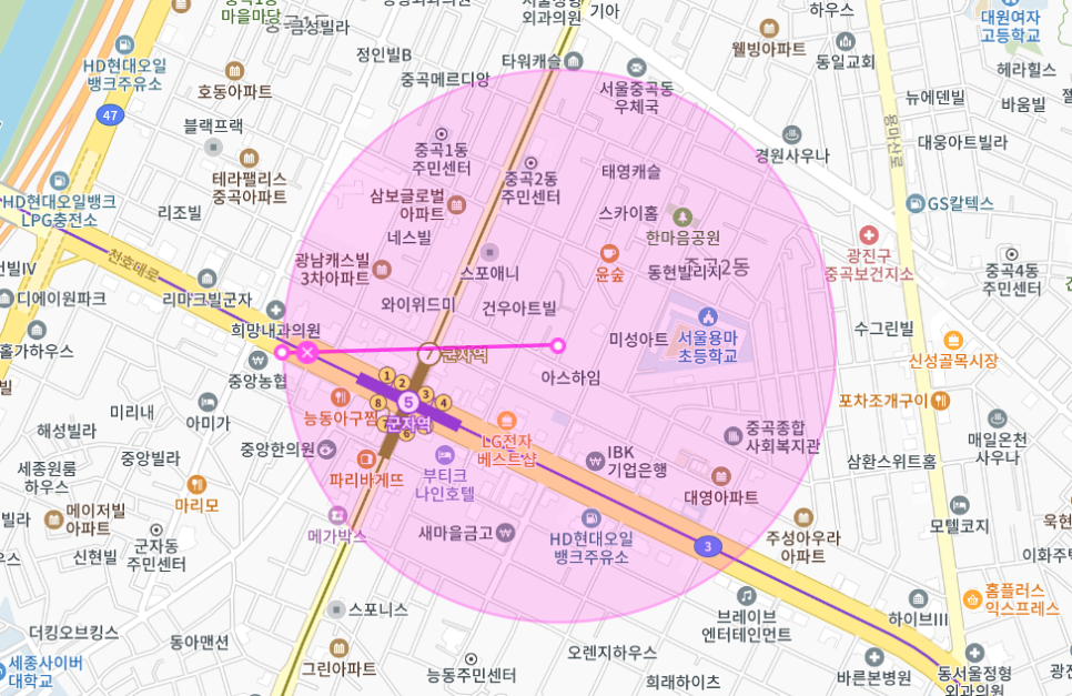 군자역 월주차 _ 성인 군자들이 칭찬하는 지정석 단일 주차장
