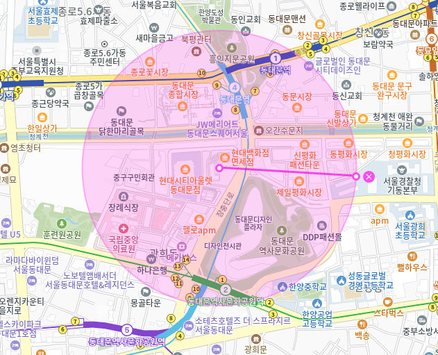 동대문역 월주차_중구 을지로 두타몰 월주차장