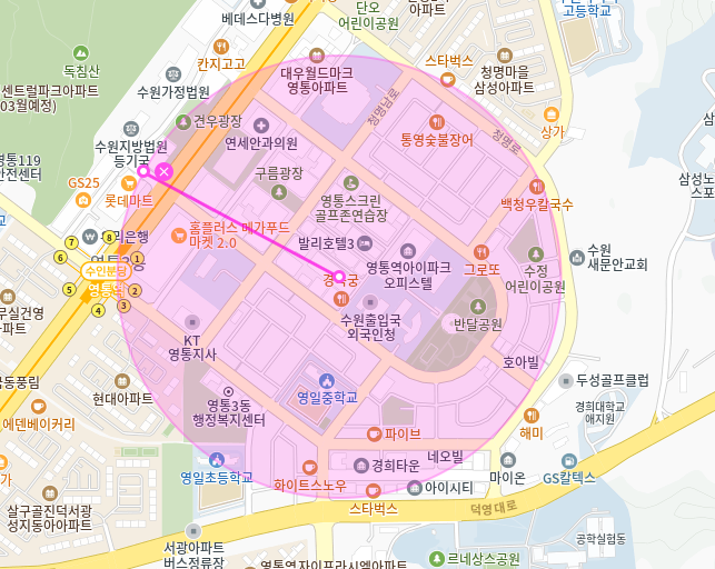 영통역 월주차_수원시 영통구 Tmap 제휴 플러스주차장