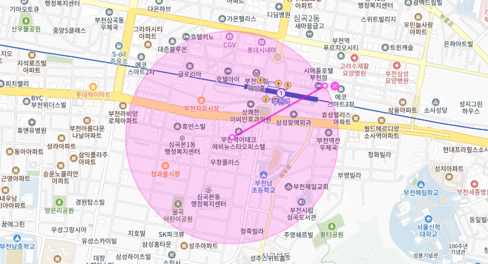 부천역 월주차 _ 평일,주말 24시간 사용 가능/ 역세권 월주차장/ 자주식/단일주차