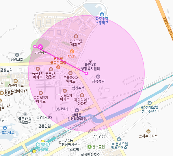 아동동 월주차_Tmap 제휴 파주 청곡농원주차장