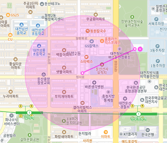 갈마역 월주차_대전 서구 미래빌딩 Tmap 제휴 월주차장