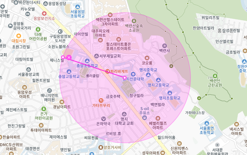 명지전문대 주차장 _ 24시간/ 자주식 단일 주차/승용차 전용