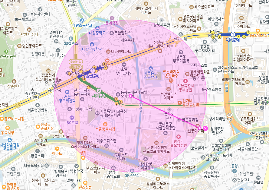 동대문 월주차_ 신설동역 8번출구 도보 1분거리 주차장