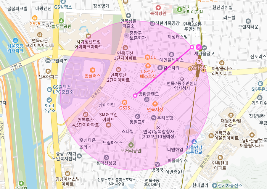 면목동 월주차 _ 서가정역과 홈플러스 모두 가까운 월주차장