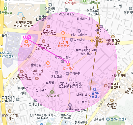 사가정 월주차_사가정역, 홈플러스 인근 자주식 주차장
