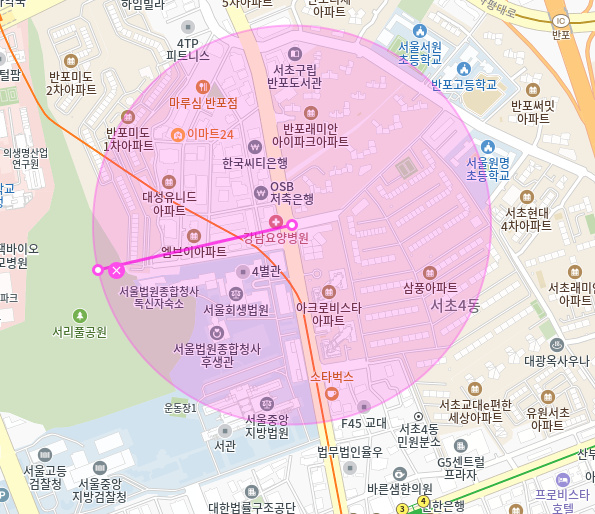 반포동 월주차_교대역, 서울중앙지방법원 근처 단일 주차장