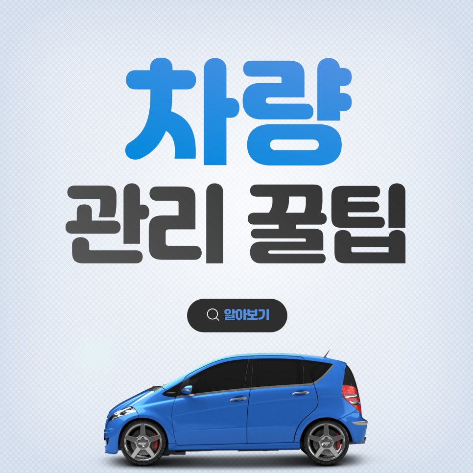 차량 관리 팁_효과적인 차량 관리 방법 대표 이미지