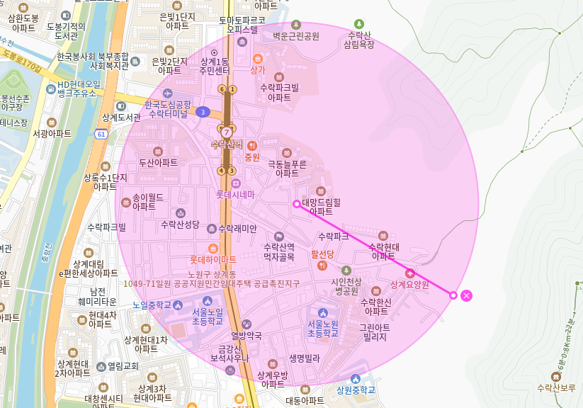 노원 월주차_ 수락산역 3번출구 인근 주차장