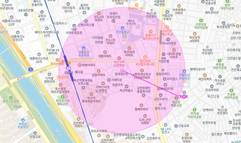 독산동 월주차_ 독산역 1번출구 인근 도보 3분거리 주차장