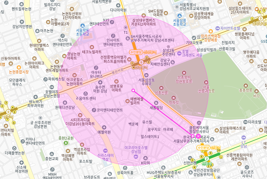 선정릉역 월주차_ 4번출구 도보 1분거리 역세권/단일주차/지정석