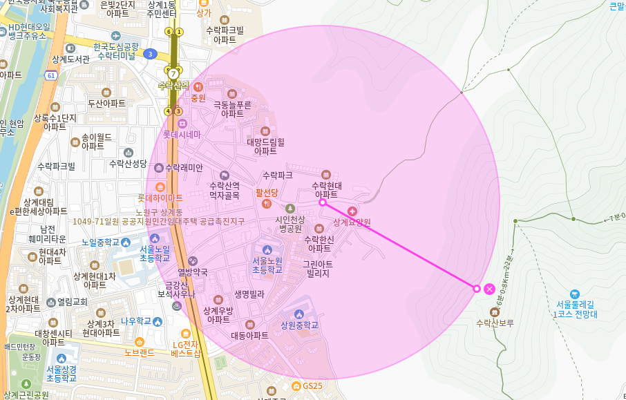 노원 월주차_ 수락산역 3번출구 인근 도보 5분 거리 주차장