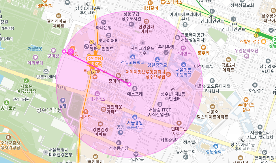 성수 월주차 _ 서울숲역 인근 탑차까지 주차 가능
