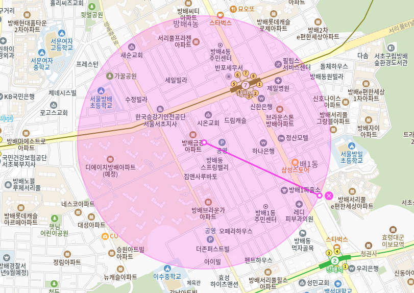 내방역 월주차_ 4번출구 인근 도보 3분거리 주차장