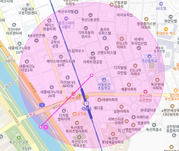 독산동 월주차_독산역 1번 출구 도보 2분 거리 합리적인 단일주차장