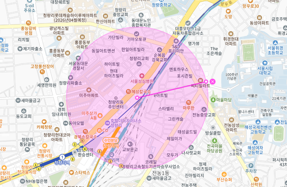 청량리 월주차 _ 전농동/청량리역 5분 거리