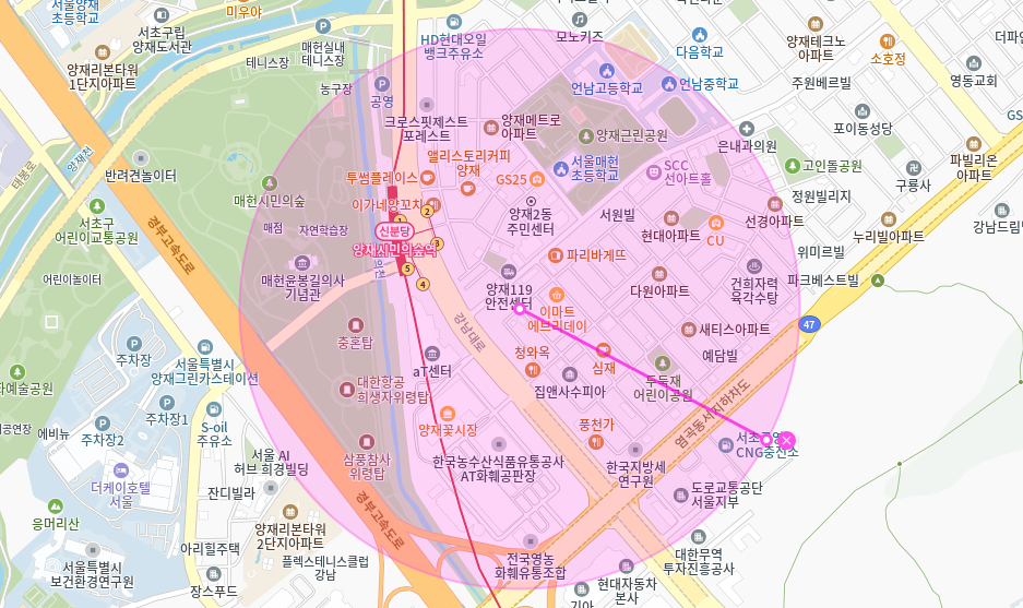 양재동 월주차_ 양재시민의숲역 인근 도보 5분거리 단일주차장