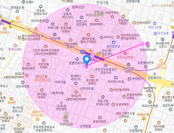 강동역 월주차_3번출구 도보 1분거리 역세권 단일주차장