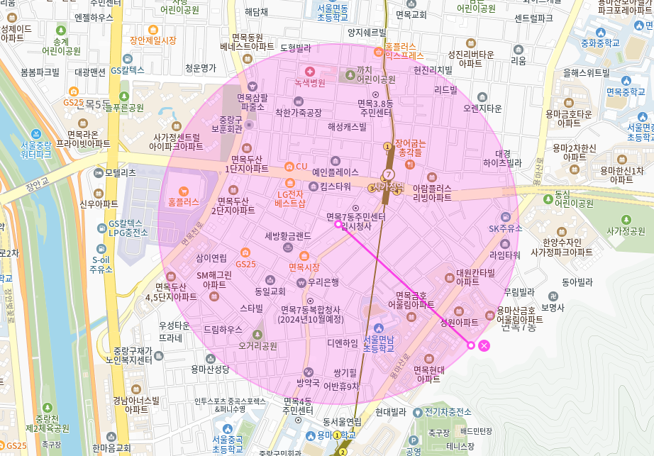사가정역 월주차_ 3번출구 인근 도보 2분거리 기계식 주차장
