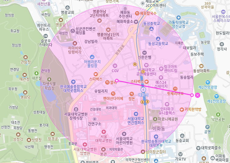 혜화역 월주차_4번출구 도보 2분거리 역세권 월주차장