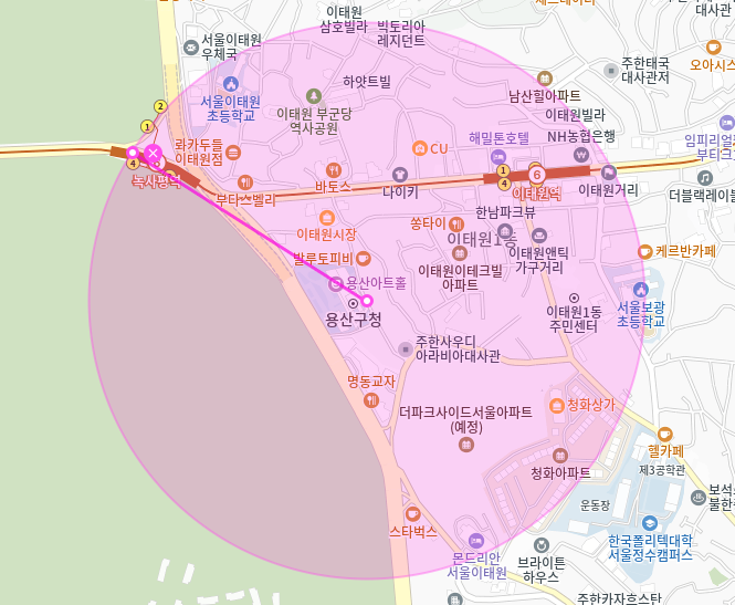 용산 월주차_이태원역 녹사평역 더블 역세권 월주차장