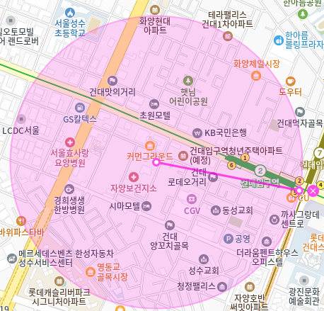 건대입구역 월주차 / 건대입구역 6번출구 도보3분 단일주차, 지정석