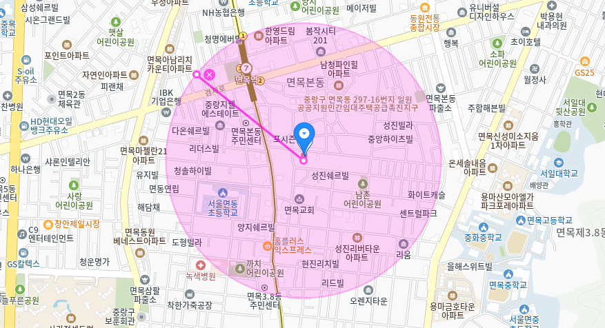 면목동 월주차 _ 전 차종/전일제/빈자리/단일 주차/자수식 주차장