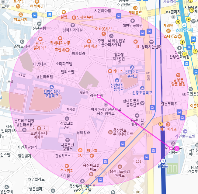 남영역 월주차 / 남영역 1번출구 도보4분, 지정석, 단일주차